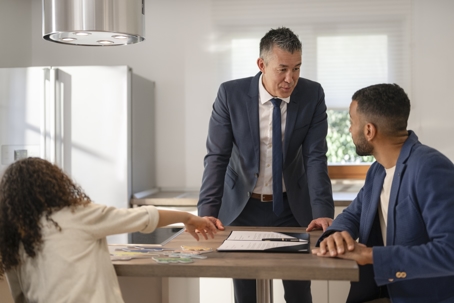 Mid adult man talking about contesting a trust or will