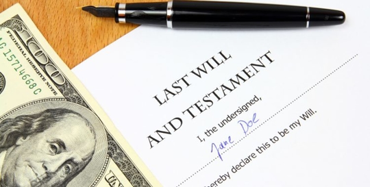 last will and testament document